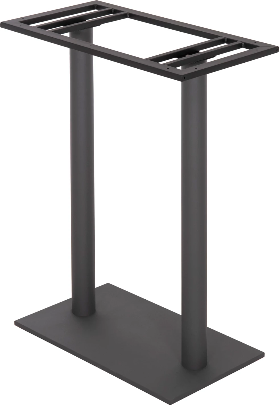 Bazë për tavolinë bar, dy këmbë, metal, ngjyrë gri, 80x40x108 cm