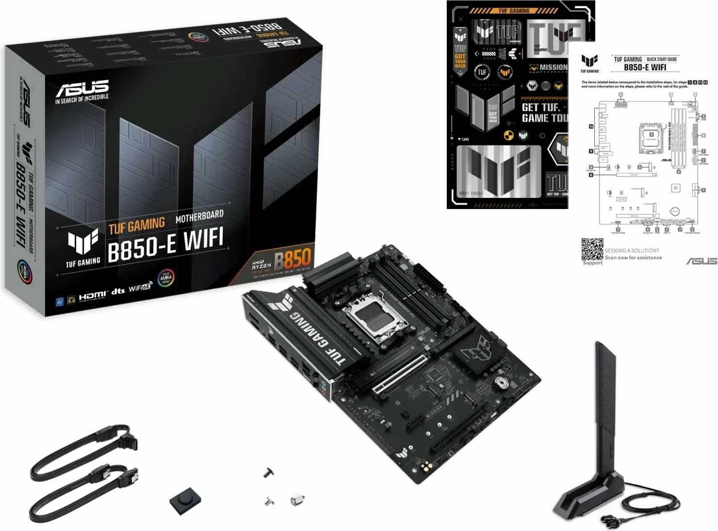 Pllakë amë Asus TUF GAMING B850-E WIFI, ATX, DDR5 deri 256GB, Wi‑Fi 6E
