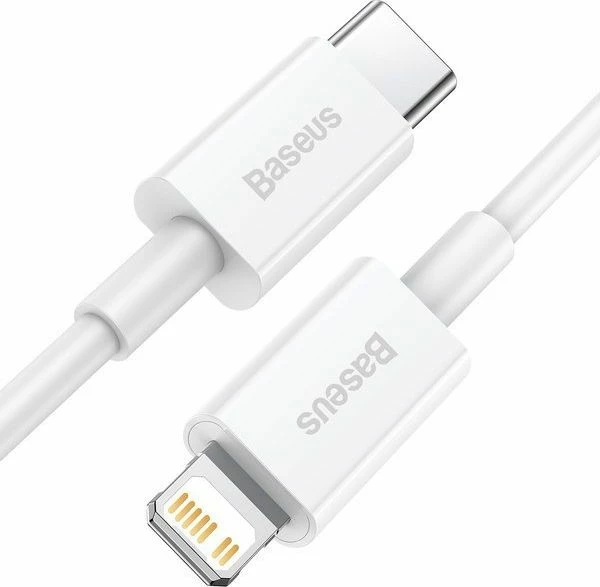 Kabllo USB-C në Lightning Baseus Superior Series 1m, e bardhë