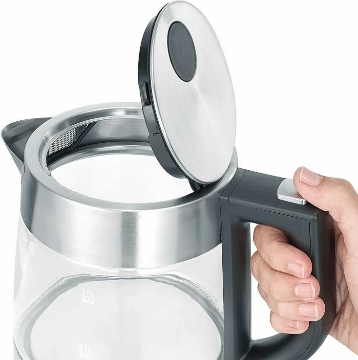 Ibrik elektrik Severin WK 3468, 1L, 2200W, Inox, Transparent