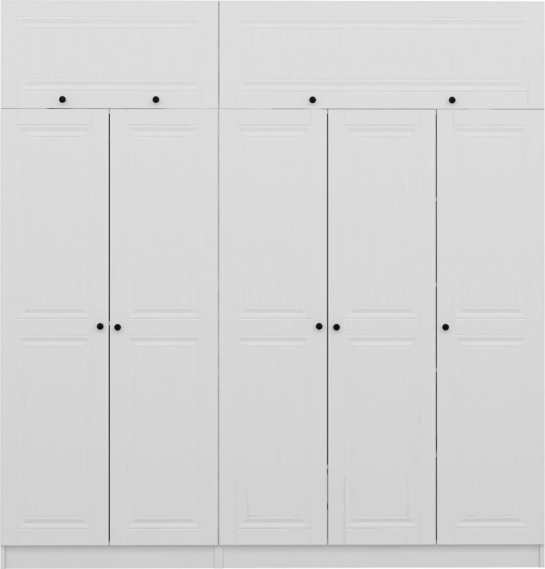 Dollap Skye Decor, ngjyrë e bardhë, 225x235x52cm, 9 pjesë