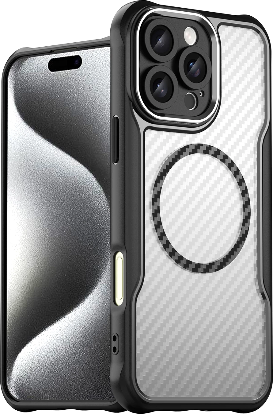 Mbështjellës Hurtel Leading Series MagSafe për iPhone 16 Pro Max, TPU, i zi