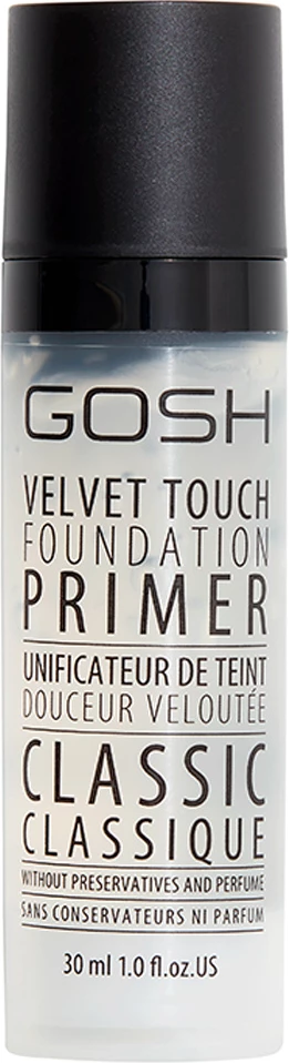 Primer për fytyrë Gosh Velvet Touch Foundation Primer Base Under Makeup 30ml