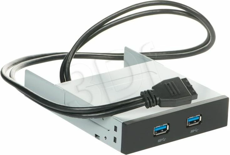 Panel frontal I/O Chieftec MUB-3002, 2x USB 3.0 për kasë, 3.5\" bay, i zi/argjendtë