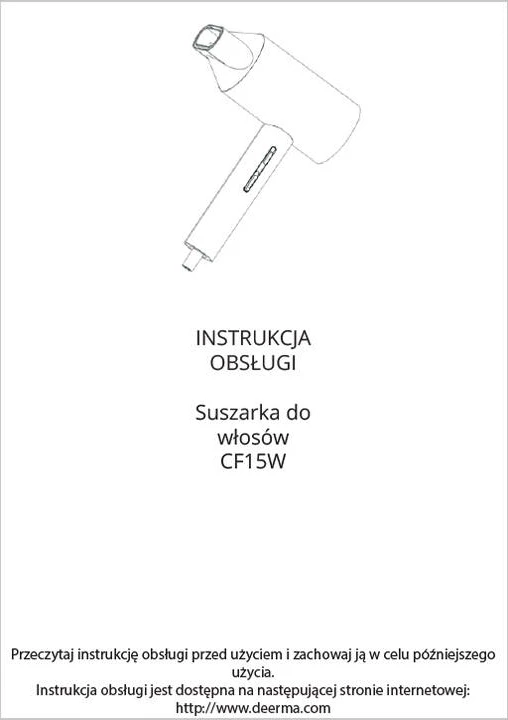 Tharëse flokësh Deerma CF15W, 2000W, Blu