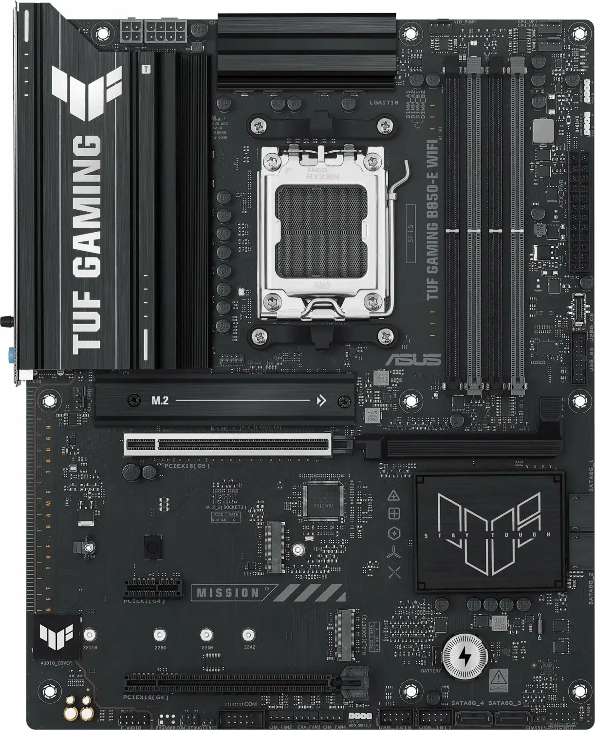 Pllakë amë Asus TUF GAMING B850-E WIFI, ATX, DDR5 deri 256GB, Wi‑Fi 6E