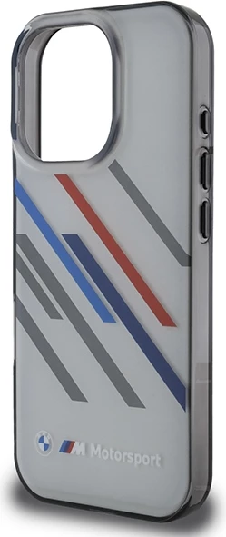 Mbështjellës BMW Motorsport IML Random Stripes për iPhone 16 Pro Max, Gri