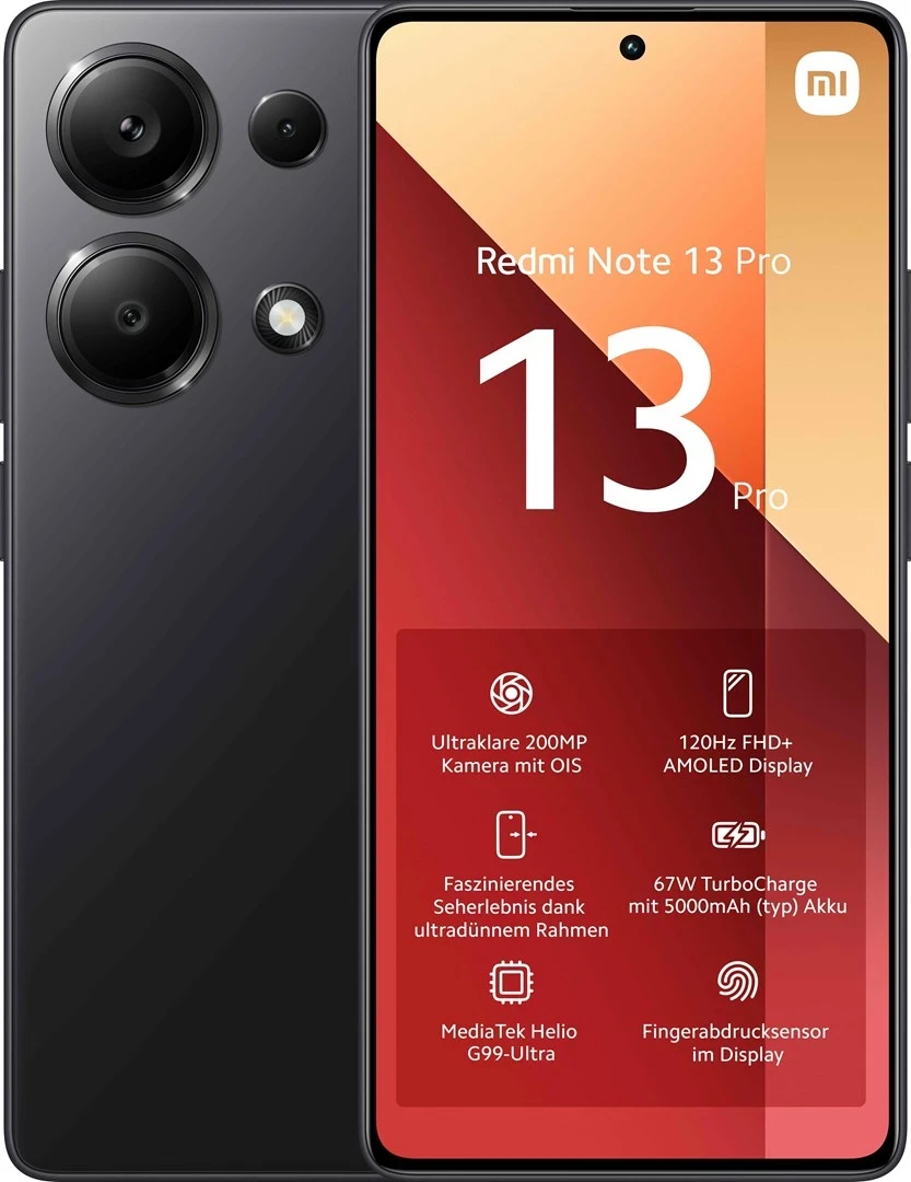 Celular Xiaomi Redmi Note 13 Pro, 6.67", 8+256GB, i zi 