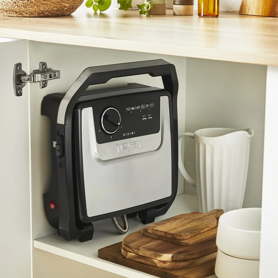 Grill elektrik Tefal Inicio Adjust GC272D10, çelik inoks