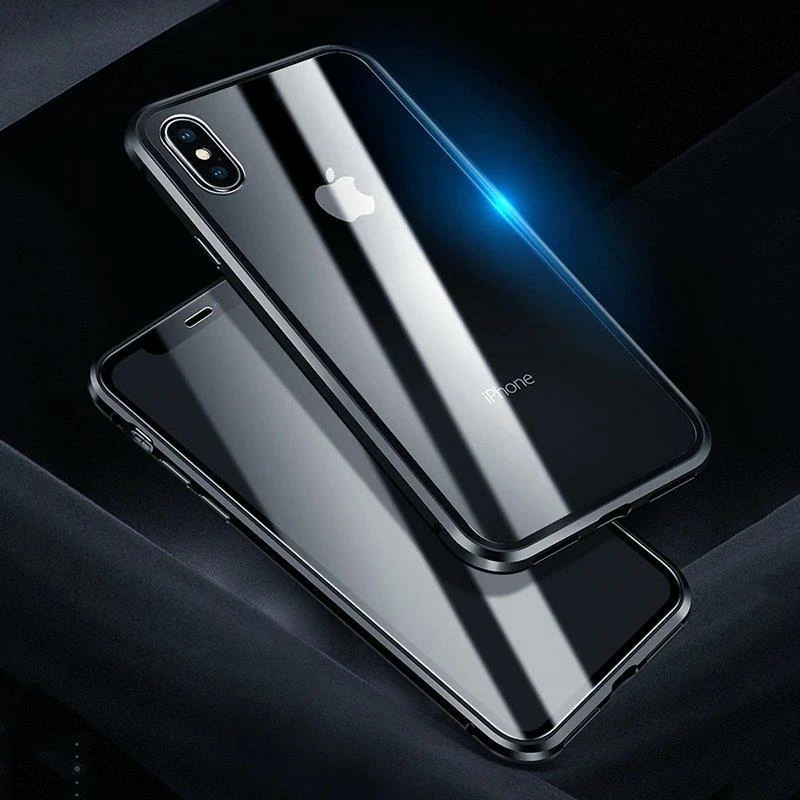 Mbështjellës Wozinsky Full Magnetic Case për Samsung Galaxy A72, xham i integruar, zi-transparent