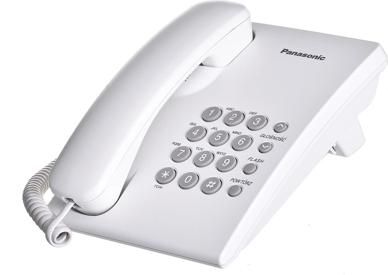 Telefon fiks Panasonic KX-TS500PDW, i bardhë