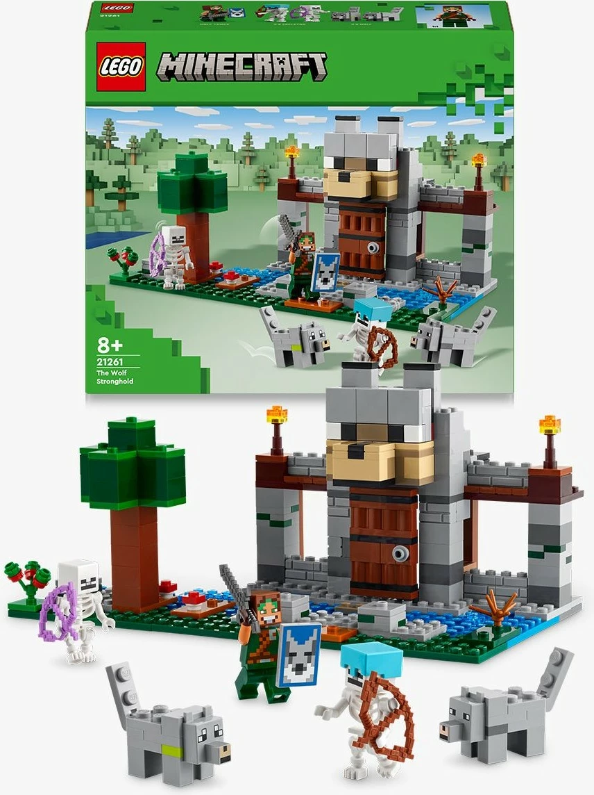 Set ndërtimi LEGO Minecraft 21261 Die Wolfsfestung, shumëngjyrësh