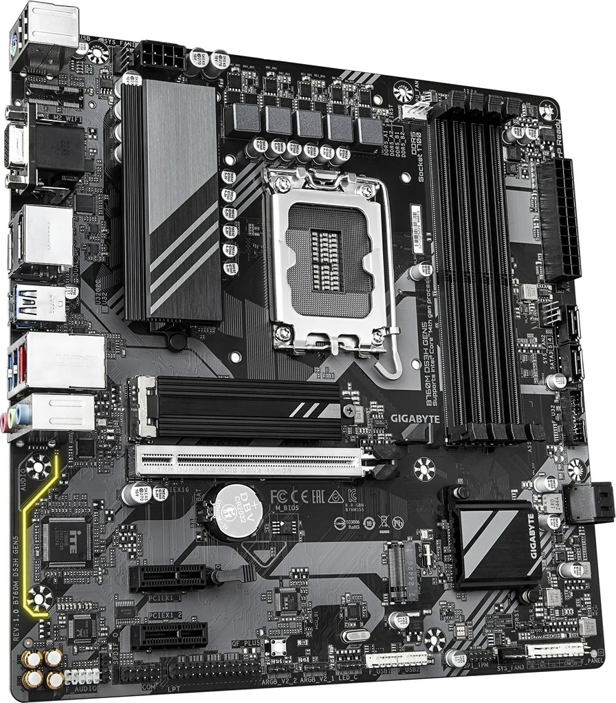 Pllakë amë Gigabyte B760M DS3H GEN5, Socket LGA 1700, DDR5, ATX