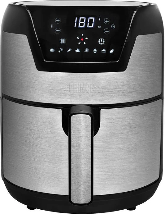 Fritezë ajri Princess XXL 4.5 L, 1500 W, 8 programe, Inox