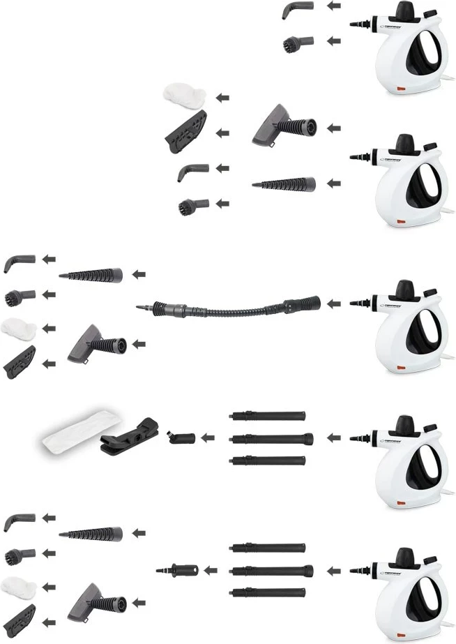 Pastrues me avull portativ Esperanza EHS008, 0.35L, 900W, Bardhë