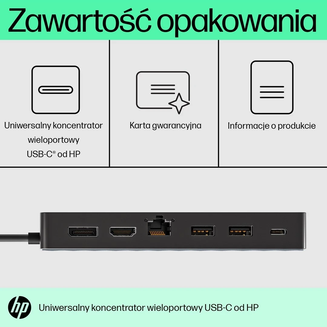 Hub HP universal, Ethernet LAN, 7 porte, USB-C, i zi