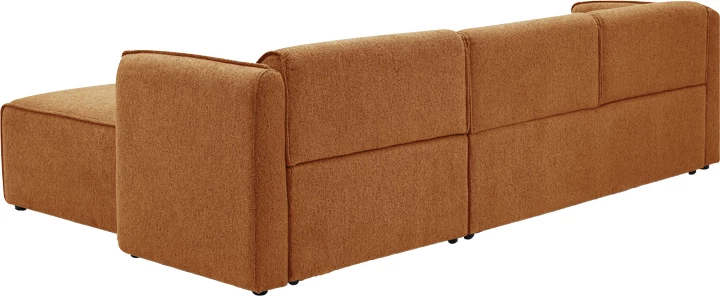 Kënd divani i kthyeshëm Soofa, ngjyrë portokalli, 270x163x74cm