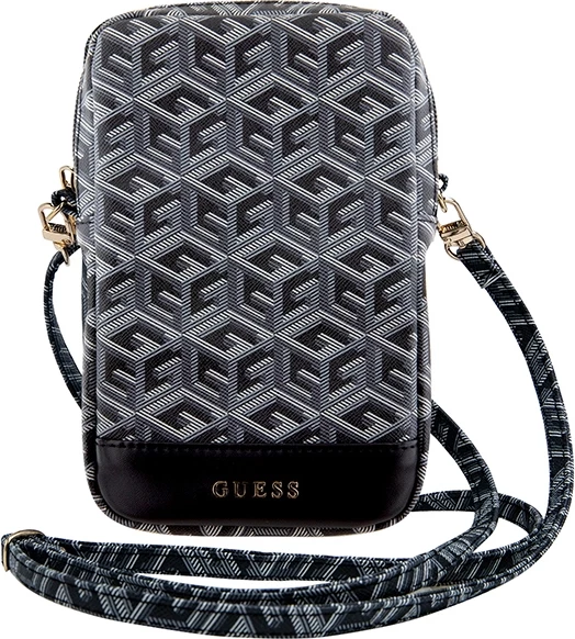Çantë për celular Guess Zip GCube Bottom Stripe, e zezë