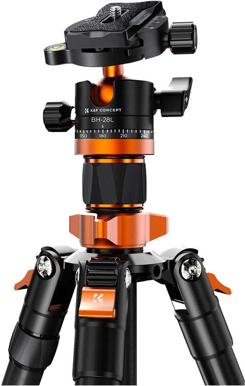 Tripod K&F Concept K254A3+BH-28L me kokë sferike BH-28L, 171 cm, multikolor