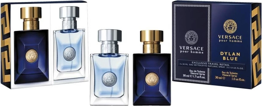 Eau de Toilette për meshkuj Versace Pour Homme & Pour Homme Dylan Blue, 2x30ml