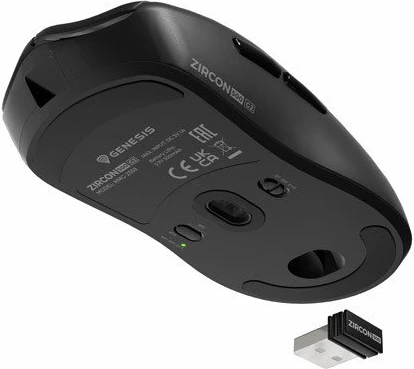 Maus gaming wireless GENESIS Zircon 500 G2 NMG-2113, 10000 DPI, 2.4GHz/BT/USB, i zi