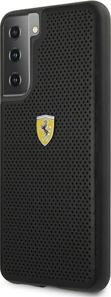 Mbështjellës Ferrari FESPEHCS21SBK S21 G991, për Samsung Galaxy S21, i zi