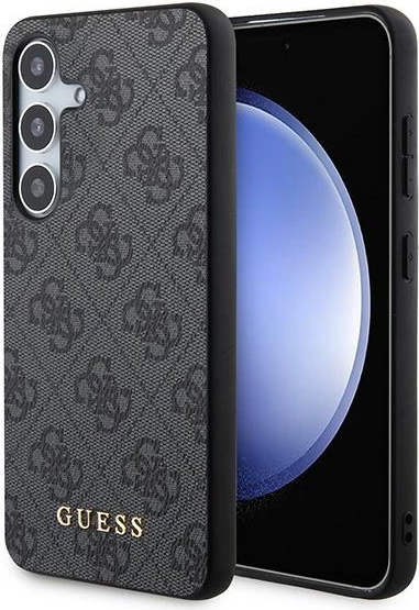 Mbështjellës Guess 4G Metal Gold Logo për Samsung Galaxy A55, i zi