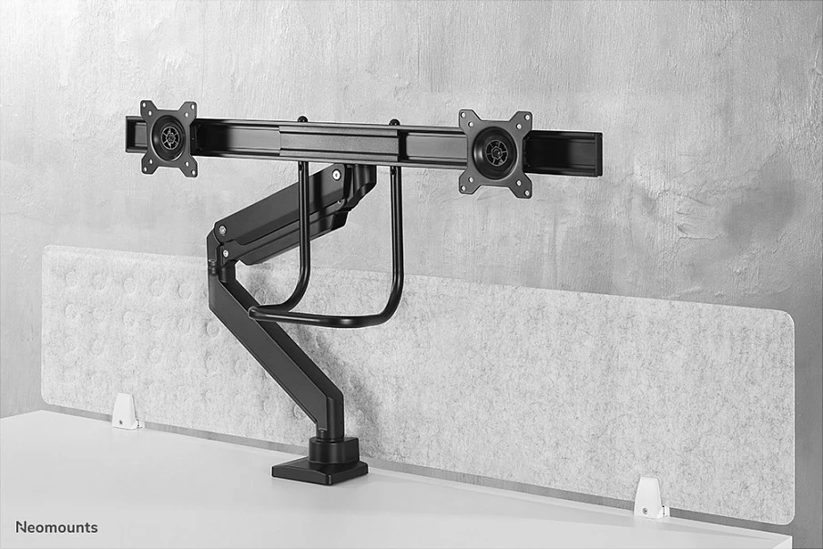 Krah monitori Neomounts NM-D775DXBLACK, për 2 ekrane, 32 inç, kapëse/gromet, i zi