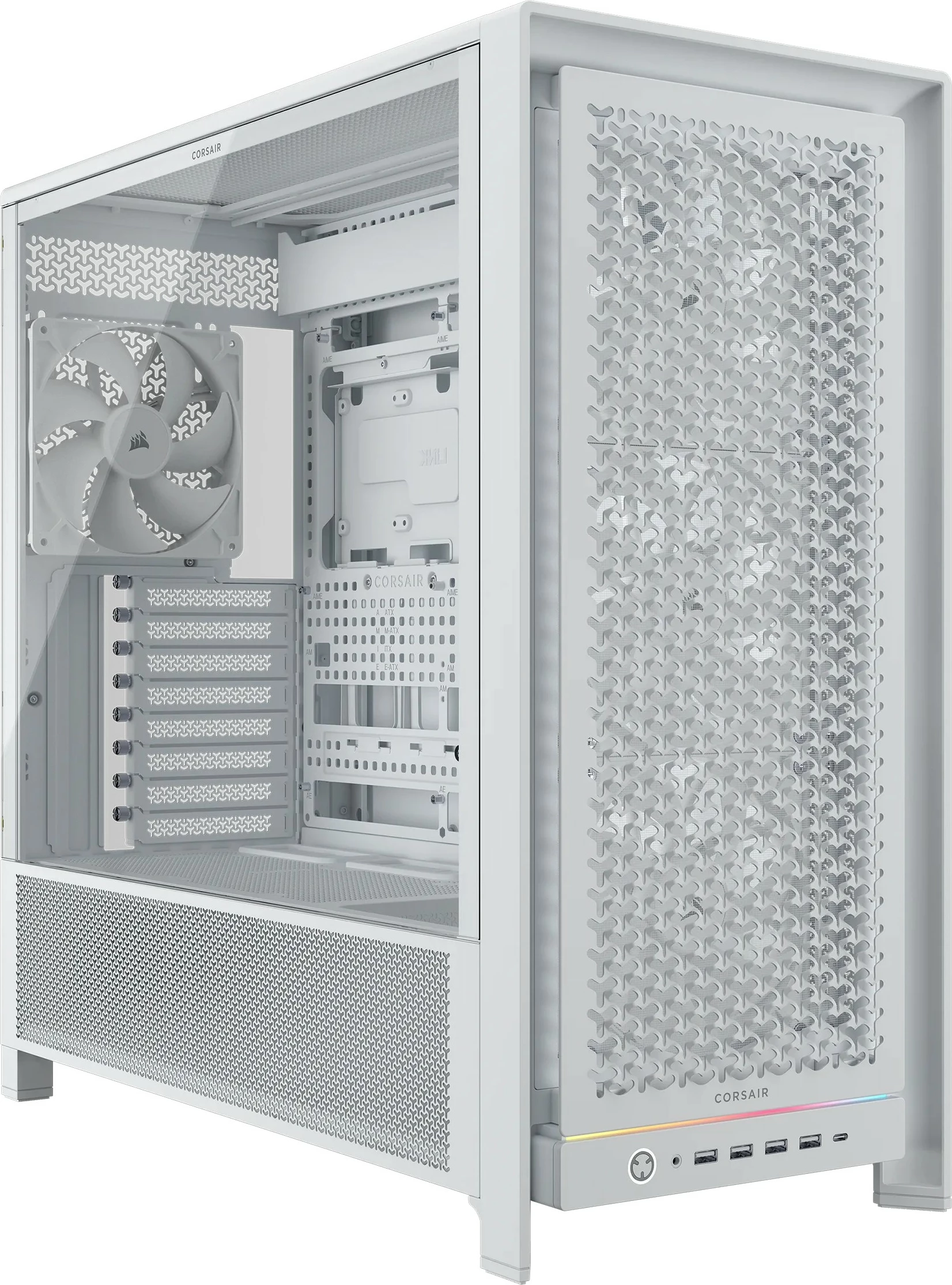 Kasë Corsair Frame 5000D RS, Midi Tower, ATX, e bardhë