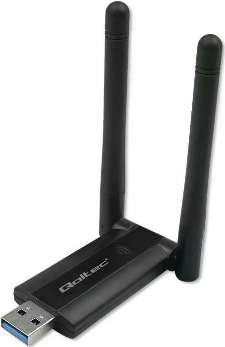 Adapter USB Wi-Fi Qoltec 56987, DUAL, antena 2 x 2dBi, Standard AC, USB 3.0, 1200Mbps
