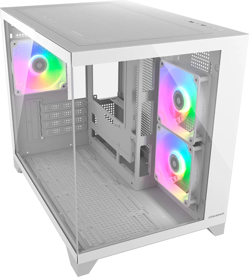Kasë COUGAR FV150 Mini RGB Mini Tower, Micro-ATX/Mini-ITX, USB-C, e bardhë