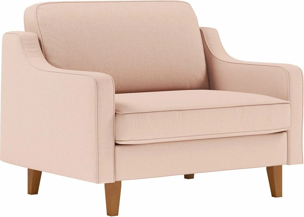Karrige e madhe Robin, një vend, ngjyrë salmon, këmbë druri, Atelier del Sofa