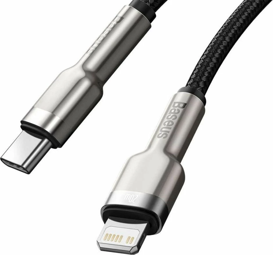 Kabl USB Baseus USB-C në Lightning CATLJK-A01 1 m i zi