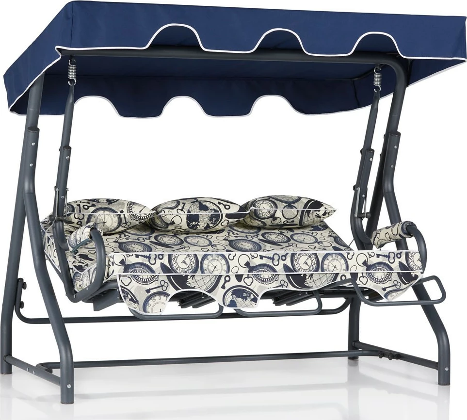 Karrige lëkundëse treshe për kopsht, Skye Decor, Salvia 2, shumëngjyrëshe