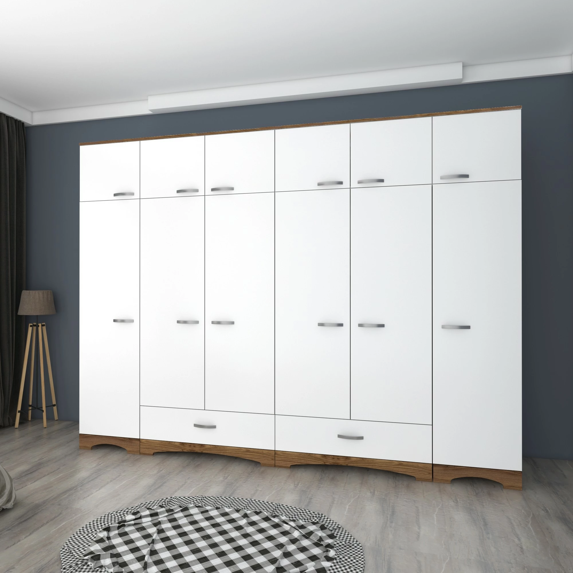 Dollap Skye Decor, ngjyrë arr dhe e bardhë, BA133 - 3907