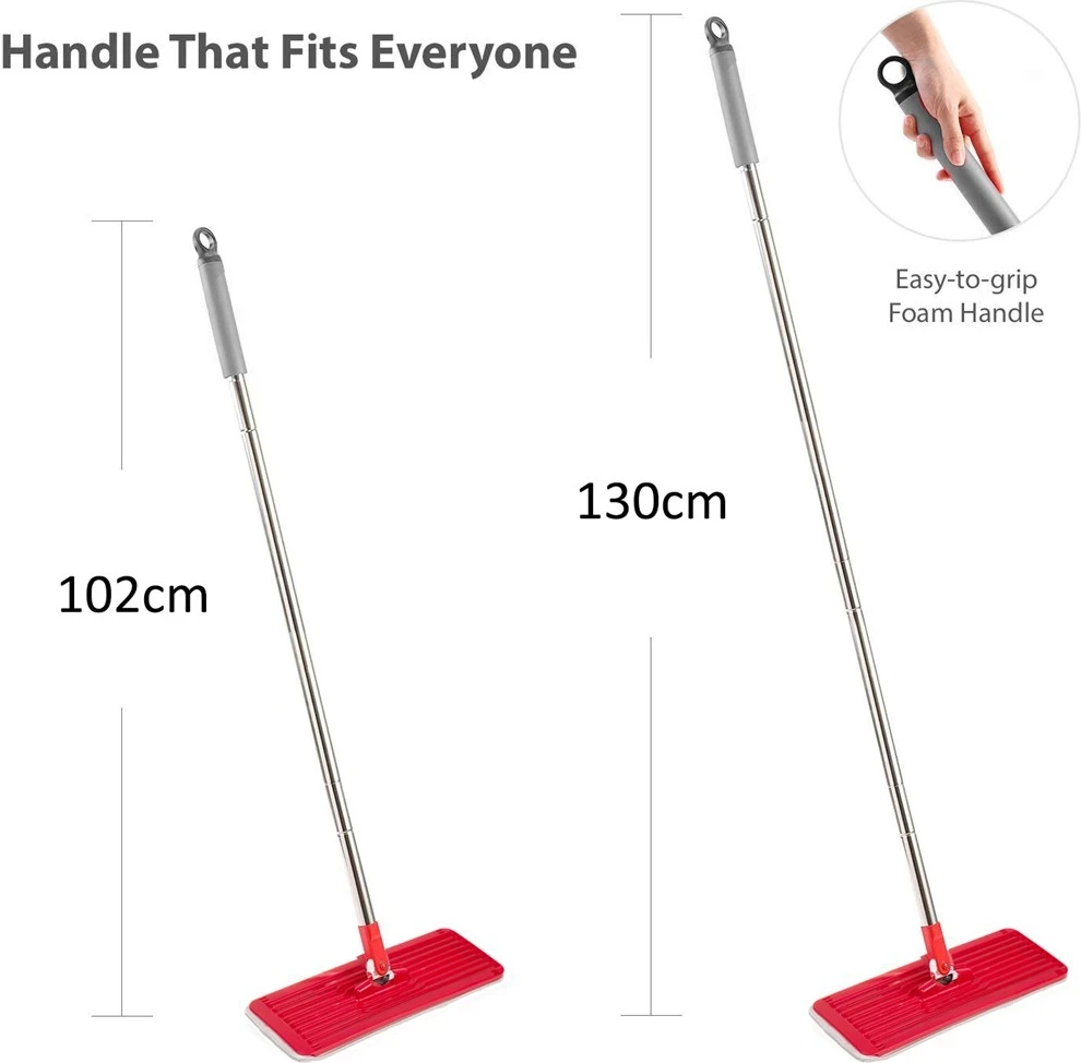 Fshesë dore lëvizëse kovë + shtyllë teleskopike + 2 x jastëk me mikrofibër 5,7 l koke rrotulluese XXL