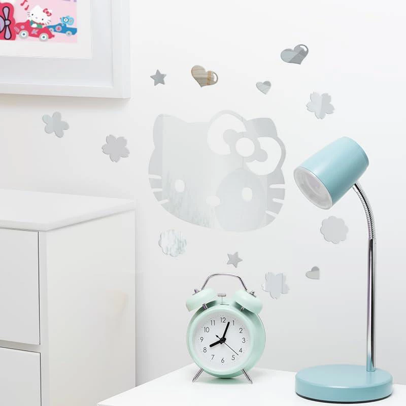 Stikerë muri me pasqyrë Paladone Hello Kitty, 50 copë, argjend