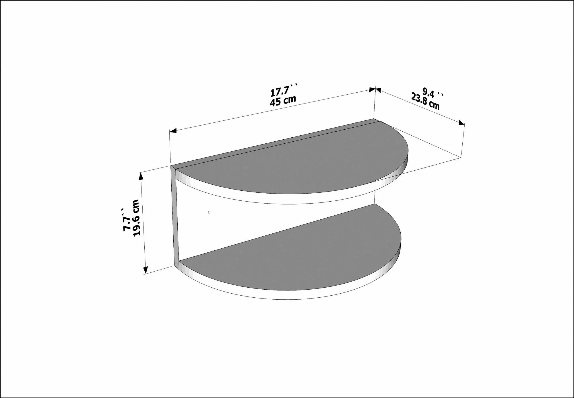 Komodinë e bardhë për kënd të shtratit, Skye Decor, Bella