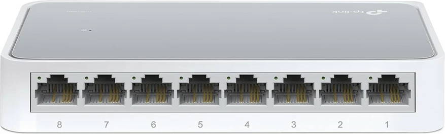 Switch TP-Link TL-SF1008D, 8 porte, Fast Ethernet, Bardhë