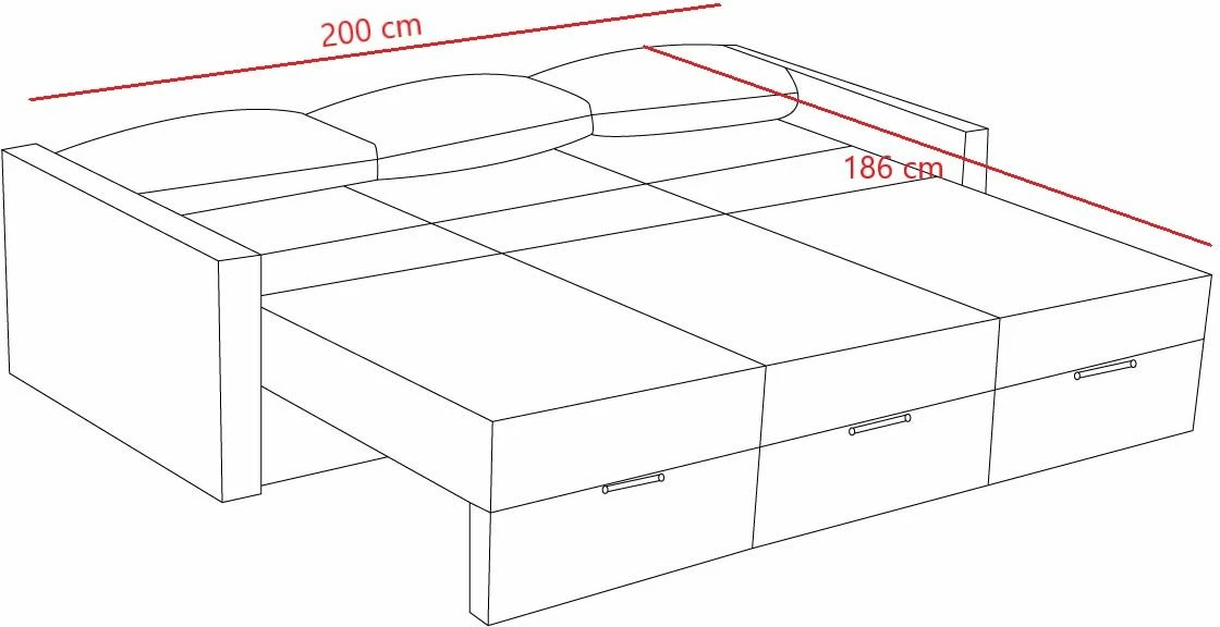 Divan-krevat treshe, Atelier del Sofa, Saros, ngjyrë kafe
