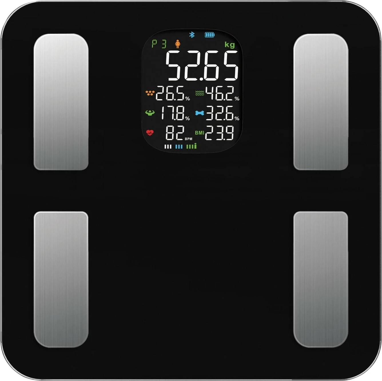 Peshore inteligjente Oromed Gold-Bluetooth Smart, ekran i ndriçuar, aplikacion, e zezë