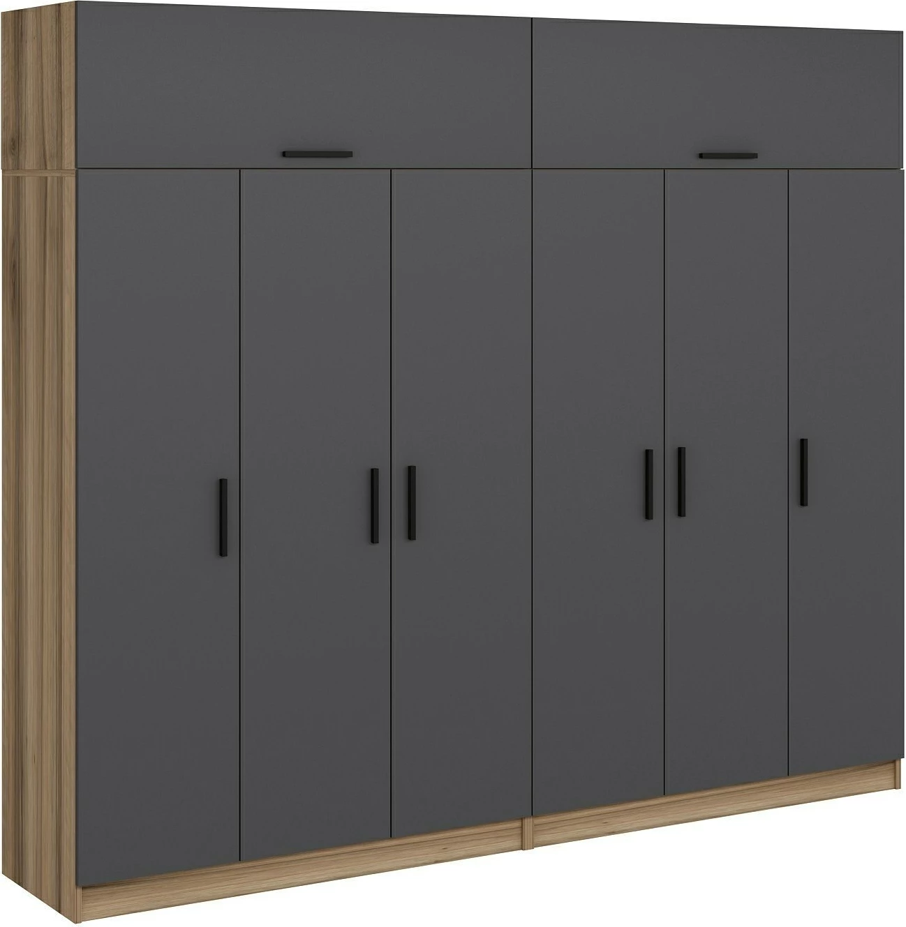 Dollap Skye Decor, ngjyrë antracit, 270x235x52cm, 10 pjesë