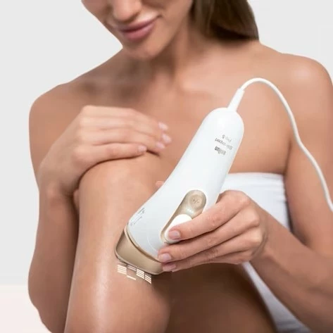 IPL depilator Braun Silk-expert Pro 5 PL5152, 10 nivele intensiteti, SensoAdapt, SkinPro 2.0, bardhë-ari