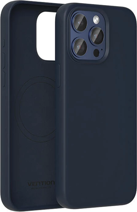 Mbështjellës Vention KUFL0-40 për iPhone 15 Pro Max, silikon, MagSafe, kaltër