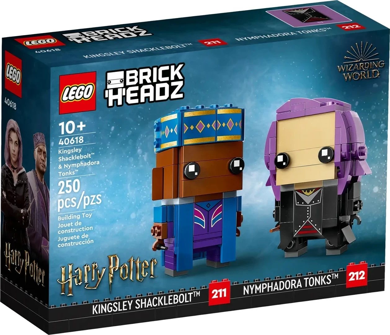Set LEGO BrickHeadz Harry Potter 40618 Kingsley Shacklebolt dhe Nymphadora Tonks
