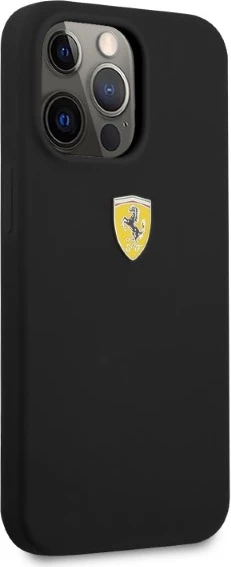 Mbështjellës Ferrari FESSIHMP13XBK për iPhone 13 Pro Max 6.7", silikon, MagSafe, zi