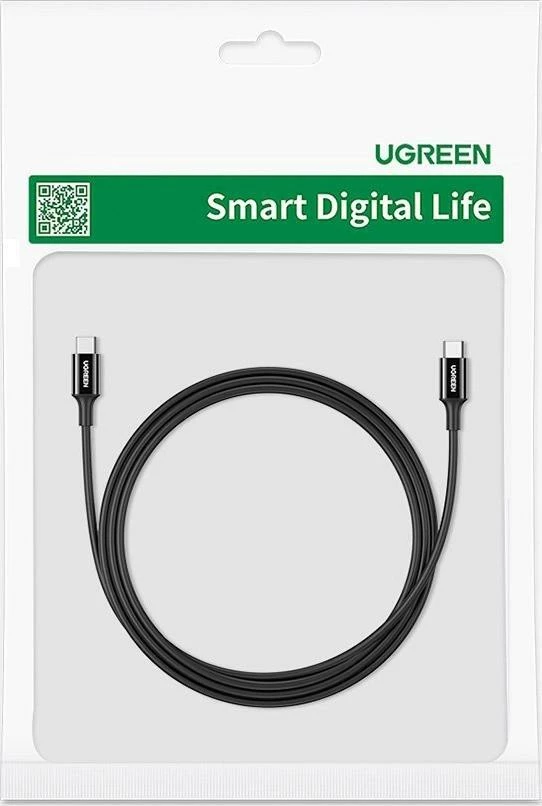 Kabllo USB-C në USB-C Ugreen US300 1 m 5A/100W PD/QC, e bardhë