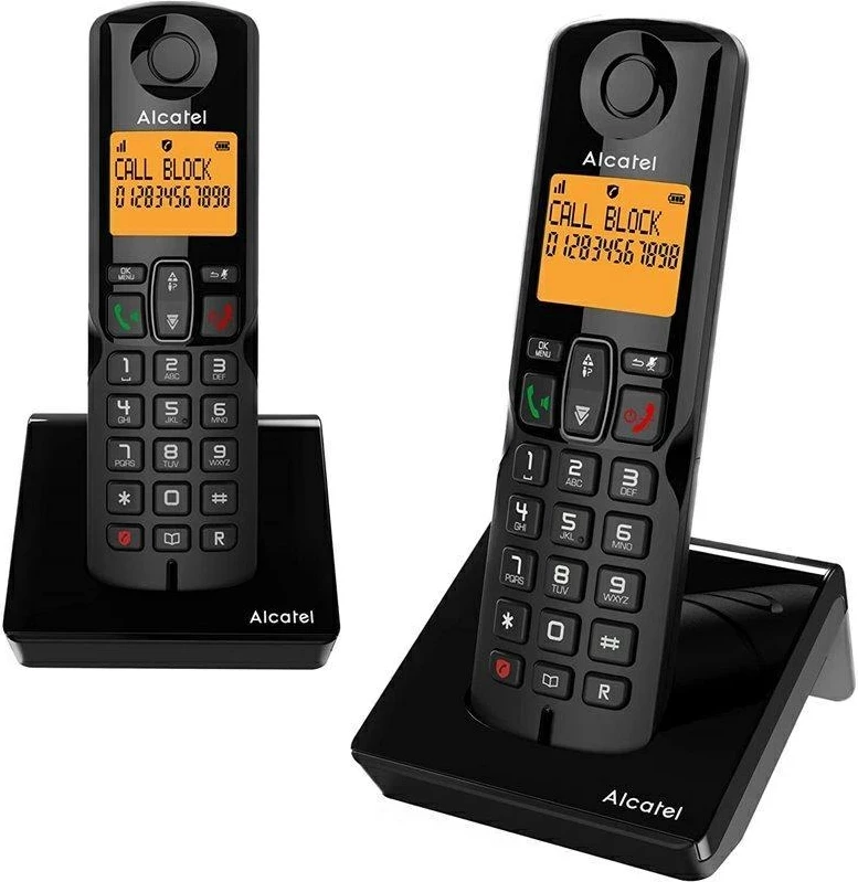 Telefon pa kabllo Alcatel S280 Duo, ngjyrë e zezë