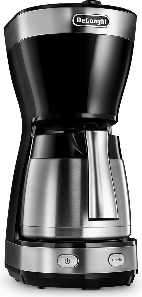 Aparat kafeje DeLonghi Dedica Style ICM 16710, 1.25 L, 1000 W, e zezë, argjendtë