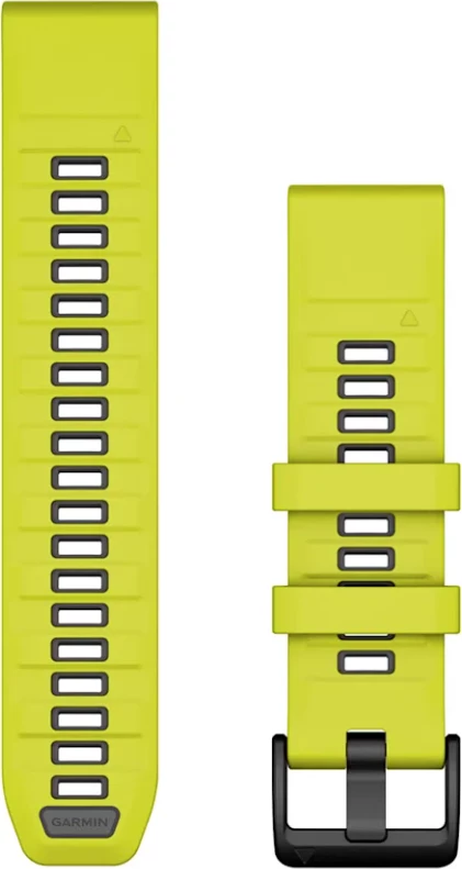 Rrip për smartwatch Garmin QuickFit® 22 Bands, Amp Yellow/Graphite Silicone